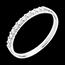 gioiellerie Fede nuziale oro bianco semi pav� - incastonatura Griffe - 11 diamanti