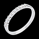donna Fede nuziale oro bianco semi pav� - incastonatura Griffe - 0.25 carati - 9 diamanti
