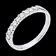 vendita Fede nuziale oro bianco semi pav� - incastonatura Griffe - 0.25 carati - 9 diamanti