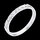 compra Fede nuziale oro bianco semi pav� - incastonatura Griffe - 0.25 carati - 9 diamanti