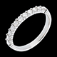 gioiellerie Fede nuziale oro bianco semi pav� - incastonatura Griffe - 0.4 carati - 11 diamanti
