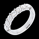 regalo donna Fede nuziale oro bianco semi pav� - incastonatura Griffe - 1.2 carati - 7 diamanti