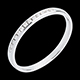 regalo donna Fede nuziale oro bianco semi pav� - incastonatura Binario - 13 diamanti