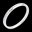regalo uomo Fede nuziale oro bianco semi pav� - incastonatura Binario - 13 diamanti