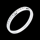 compra on-line Fede nuziale oro bianco semi pav� - incastonatura Binario - 11 diamanti
