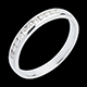 matrimoni Fede nuziale oro bianco semi pav� - incastonatura Binario - 11 diamanti