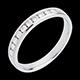 donna Fede nuziale oro bianco semi pav� - incastonatura Binario - 0.25 carati - 10 diamanti
