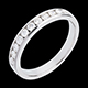 vendita Fede nuziale oro bianco semi pav� - incastonatura Binario - 0.4 carati - 11 diamanti