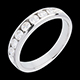 gioiellerie Fede nuziale oro bianco semi pav� - incastonatura Binario - 0.75 carati - 9 diamanti