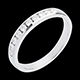 vendita on-line Fede nuziale oro bianco semi pav� - incastonatura Binario - 0.3 carati - 10 diamanti