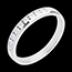 gioielleria Fede nuziale oro bianco semi pav� - incastonatura Binario - 0.3 carati - 10 diamanti