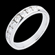 regalo donna Fede nuziale oro bianco semi pav� - incastonatura Binario - 0.5 carati - 11 diamanti