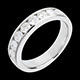vendita on-line Fede nuziale oro bianco semi pav� - incastonatura Binario - 1 carati - 9 diamanti