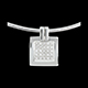 vendita on-line Collana Impronta oro bianco pav� - 0.45 carati - 25 diamanti