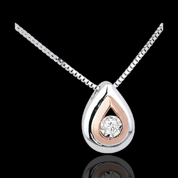 compra Collana Lacrima d'antilope oro bianco oro rosa e diamante