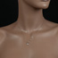 regalo donna Collana Lacrima d'antilope oro bianco oro rosa e diamante