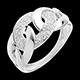 oreficeria Anello sautoir oro bianco pav� - 24 diamanti