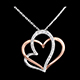 gioiello Collana Cuori Intrecciati - 18 diamanti