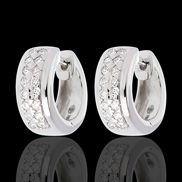 regali donne Orecchini Pleiade oro bianco pav� - 0.22 carati - 32 diamanti