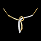 oreficeria Collana Liana oro giallo pav� - 3 diamanti