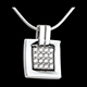 regalo donna Ciondolo  Impronta oro bianco pav� - 0.24 carati - 16 diamanti