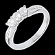 vendite on-line Anello Trilogy oro bianco pav�  - 0.5 carati