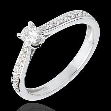 compra on-line Solitario l'Essenziale oro bianco pav�