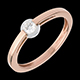 regalo uomo Solitario Bracciale rigido oro rosa - incastonatura chiusa