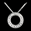 vendita on-line Collana Pendolo oro bianco pav� - 22 diamanti