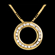 vendite Collana Pendolo oro giallo pav� - 22 diamanti