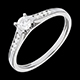 donna Solitario Duchessa oro bianco pav� - 0.31 carati - 9 diamanti