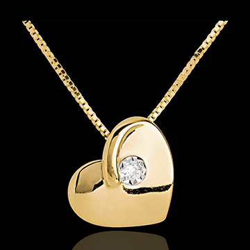 gioielleria Collana Cuore Smarrito oro giallo diamanti