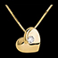 compra on-line Collana Cuore Smarrito oro giallo diamanti