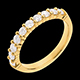 vendita on-line Fede nuziale oro giallo semi pav� - incastonatura Griffe - 0.65 carati - 10 diamanti