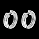 vendite on-line Orecchini a cerchio oro bianco diamanti - incastonati Binario   - 0.24 carati - 22 diamanti