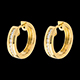 compra on-line Orecchini a cerchio oro giallo diamanti - incastonati Binario  - 0.24 carati - 22 diamanti