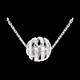 vendita on-line Collana Amore in gabbia oro bianco - 11 diamanti
