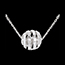 gioielli oro Collana Amore in gabbia oro bianco - 11 diamanti