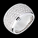 regalo uomo Anello Diorama oro bianco pav�   - 2.05 carati - 79 diamanti