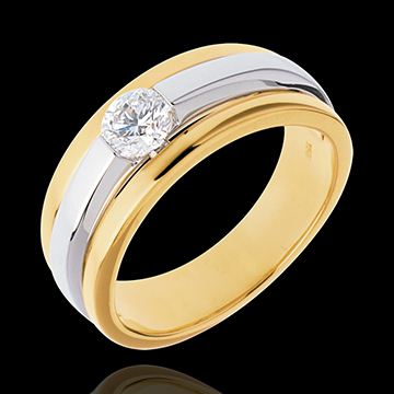 vendite on-line Solitario Eclissi oro giallo-oro bianco  - 0.42 carati
