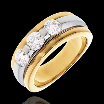 vendita on-line Trilogy Eclissi oro giallo-oro bianco  - 1.04 carati - 3 diamanti