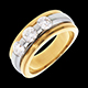 gioiello oro Trilogy Eclissi oro giallo-oro bianco  - 1.04 carati - 3 diamanti