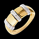 comprare on-line Anello Triade oro giallo pav� - 9 diamanti