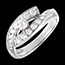 vendite Solitario Pupilla oro bianco - 0.63 carati - 19 diamanti