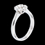 vendita on-line Anello Rosone di diamanti - oro bianco - 0.88 carati - 7 diamanti