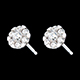compra Orecchini Rosone di diamanti - oro bianco - 1.2 carati - 14 diamanti