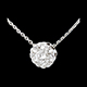 donna Collana Rosone di diamanti - oro bianco - 0.9 carati - 7 diamanti