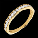 comprare on-line Fede nuziale incastonature magiche oro giallo e diamanti