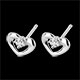 compra on-line Orecchini punto luce Cuoricini oro bianco e diamanti