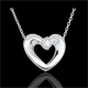 comprare on-line Collana Cuore Grazioso oro bianco e diamante